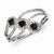 Sterling Silver Black and White Diamond Ring