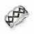 Sterling Silver Black and White Diamond Ring