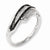 Sterling Silver Black and White Diamond Ring