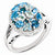 Sterling Silver Light Swiss Blue Topaz & Diamond Ring