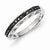 Sterling Silver Black and White Diamond Ring