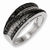 Sterling Silver Black & White Diamond Ring