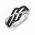 Sterling Silver Black & White Diamond Ring