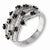 Sterling Silver Black & White Diamond Ring