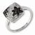 Sterling Silver Black & White Diamond Ring