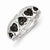 Sterling Silver Black & White Diamond Ring