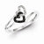 Sterling Silver Black & White Diamond Heart Ring