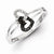 Sterling Silver Black & White Diamond Heart Ring