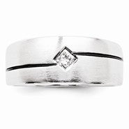 Sterling Silver Diamond Men's Ring