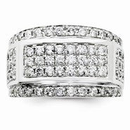 Sterling Silver Diamond Men's Ring