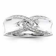 Sterling Silver Diamond Ring