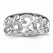 Sterling Silver Diamond Fashion Ring