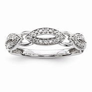 Sterling Silver Diamond Fashion Ring