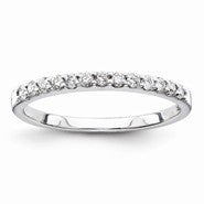 Sterling Silver Diamond Wedding Band