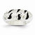 Sterling Silver Stellux Crystal Black and White Animal Print Ring