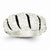 Sterling Silver Stellux Crystal Black/White Animal Print Ring