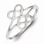 Sterling Silver w/Rhodium Plated Two Sided Heart Ring