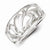 Sterling Silver Leaf Design Ring