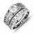 Sterling Silver CZ Clear Center Round Wedding Ring