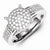 Sterling Silver Micro Pave CZ Center Circle Ring