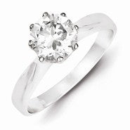 Sterling Silver Polished CZ Ring