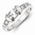 Sterling Silver w/Rhodium Plated CZ Ring