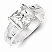 Sterling Silver Square CZ Ring