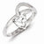 Sterling Silver Heart Shaped CZ Ring