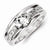 Sterling Silver w/Rhodium Plated CZ Ring