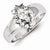 Sterling Silver w/Rhodium Plated CZ Ring