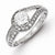 Sterling Silver w/Rhodium Plated CZ Ring