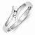 Sterling Silver w/Rhodium Plated CZ Ring