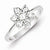 Sterling Silver CZ Flower Ring