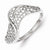 Sterling Silver w/Rhodium Plated CZ Swirly Ring