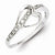 Sterling Silver w/Rhodium Plated CZ Heart Ring