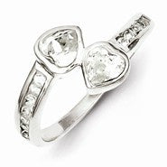 Sterling Silver CZ Heart Ring