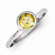 Sterling Silver Citrine Ring