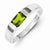 Sterling Silver Lime Green CZ Ring