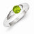 Sterling Silver Lime Green Round CZ Ring