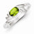 Sterling Silver Lime Green Oval CZ Ring