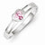 Sterling Silver Pink CZ Heart Ring