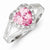 Sterling Silver Pink CZ Heart Ring