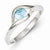 Sterling Silver Blue Glass Ring