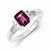 Sterling Silver Purple & White CZ Ring