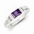 Sterling Silver Purple CZ Ring