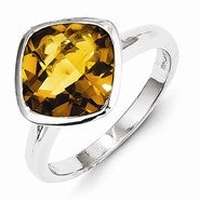 Sterling Silver Whiskey Quartz Ring