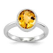 Sterling Silver Citrine Ring