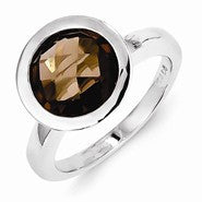 Sterling Silver Smokey Quartz Ring