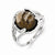 Sterling Silver Smokey Quartz and Diamond Ring