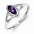 Sterling Silver w/Rhodium Plated Diamond & Amethyst Marquise Ring